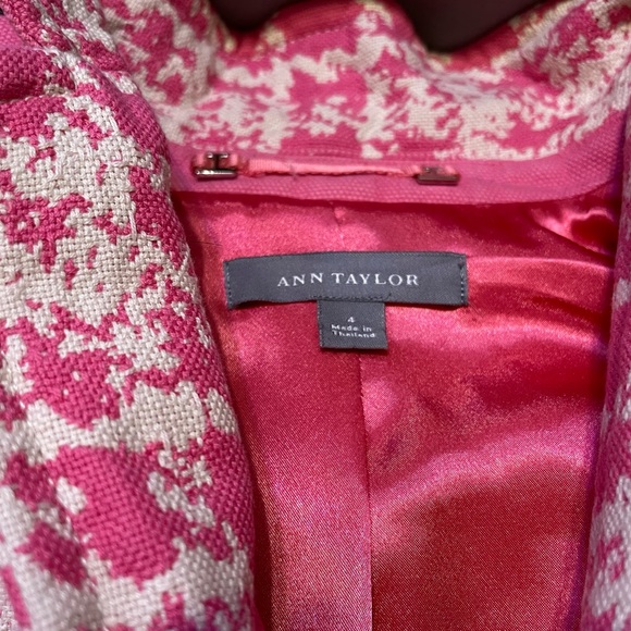 Ann Taylor Pink & White Plaid Jacket - Picture 6 of 9